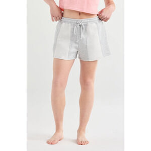 No Boundaries Womens‎ Sleep Pull On Fleece Shorts Light Grey Heather Size M